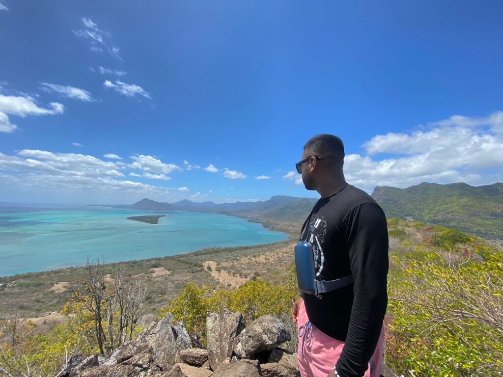 view from le morne mountain mauritius